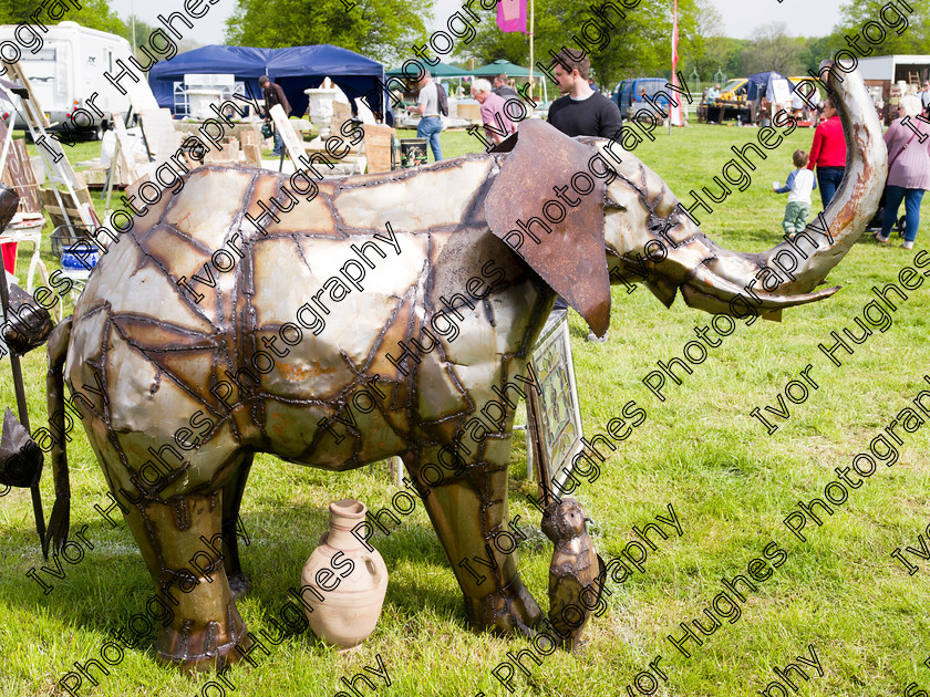 R32 
 Keywords: Arthur Swallow Fairs ASF Ripley Castle Harrogate Yorkshire Salvage Antiques Fair 2015 reclamation decorative home 645 MF medium format metal sculpture elephant