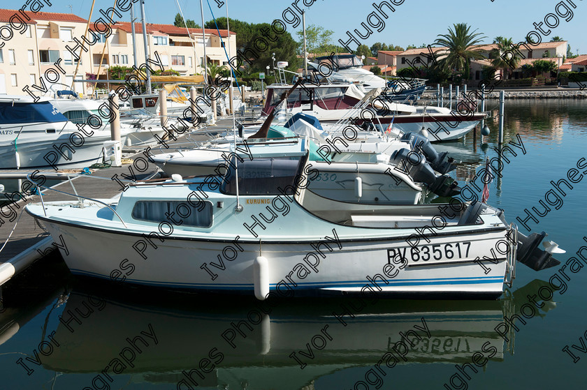 D3N 7583 
 Keywords: Boats St Cyprien Plage marina Perpignan 66 France dinghy sailing landing docking Languedoc Pyrenees Mediterranean sea port fishing Catalan motor