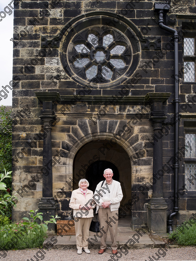 LNTA001 
 Keywords: Leeds NTA National Trust association LNTA at East Riddlesden Hall Keighley Bradford Yorkshire dye garden cheque presentation 23 June 2015 rose window arch MF medium format hi-res