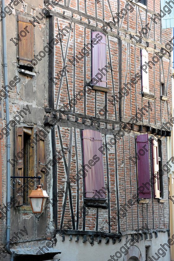 D3N2872 
 Albi town city centre Tarn France street old wooden shutters 
 Keywords: Albi town city centre Tarn France street old wooden shutters