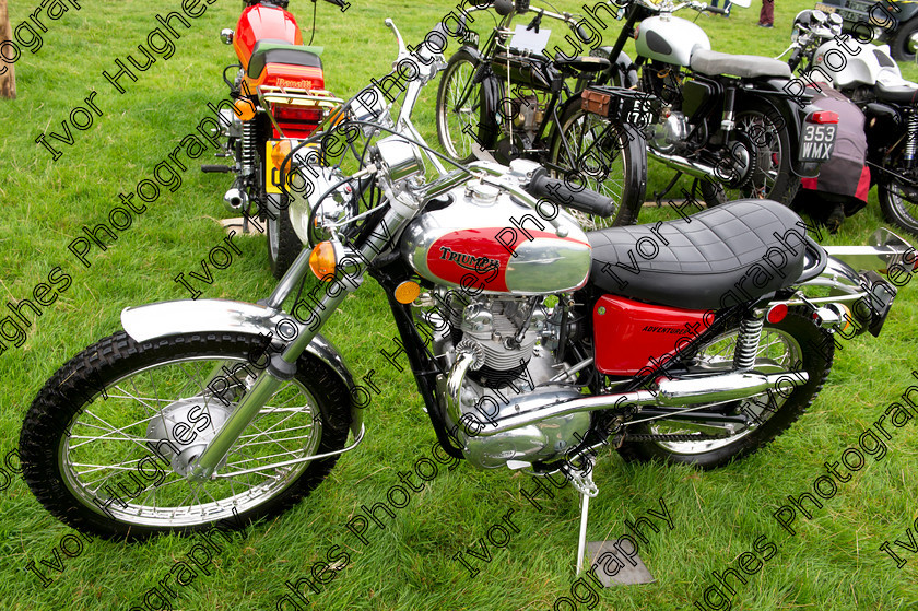 58 
 Keywords: Otley Vintage Transport Extravaganza classic sports cars steam traction engines bikes bicycles motorcycles bikes tractors buses show West Yorkshire 2014 OVTE Triumph Adventurer