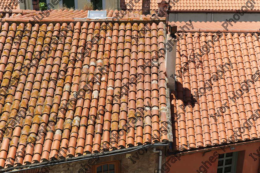 D3N 7657 
 Keywords: Elne Illiberis town village images Languedoc Roussillon 66 France Pyrenees ancient capital city terra cotta tiles roof