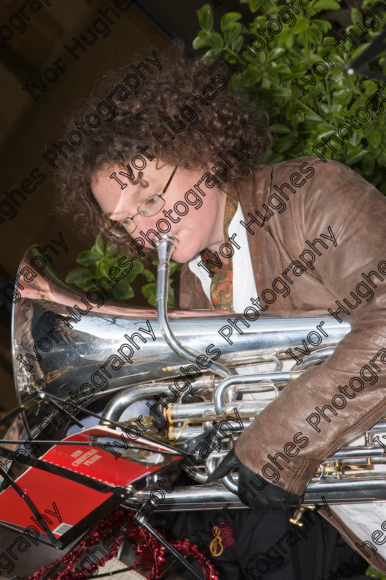 BV0A0058 
 Keywords: 2014 12 07 December Otley Yorkshire Victorian Fair woman tuba brass band