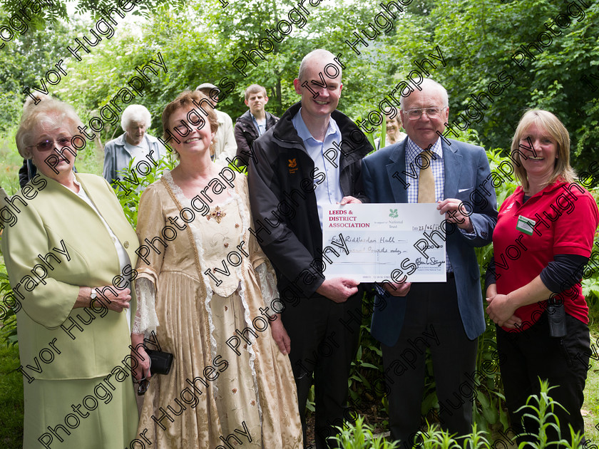 LNTA007 
 Keywords: Leeds NTA National Trust association LNTA at East Riddlesden Hall Keighley Bradford Yorkshire dye garden cheque presentation 23 June 2015 MF medium format hi-res