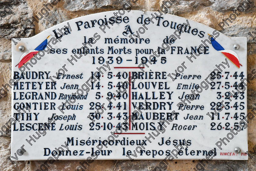 018 
 Keywords: Touques Calvados Normandy WWII World War Two town casualties memorial